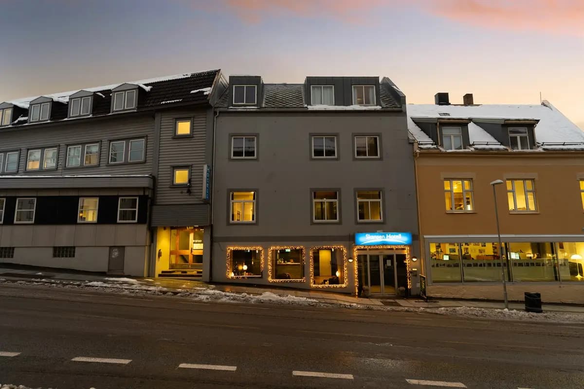 Exterior of Hotell Skansen in Tromso, Norway